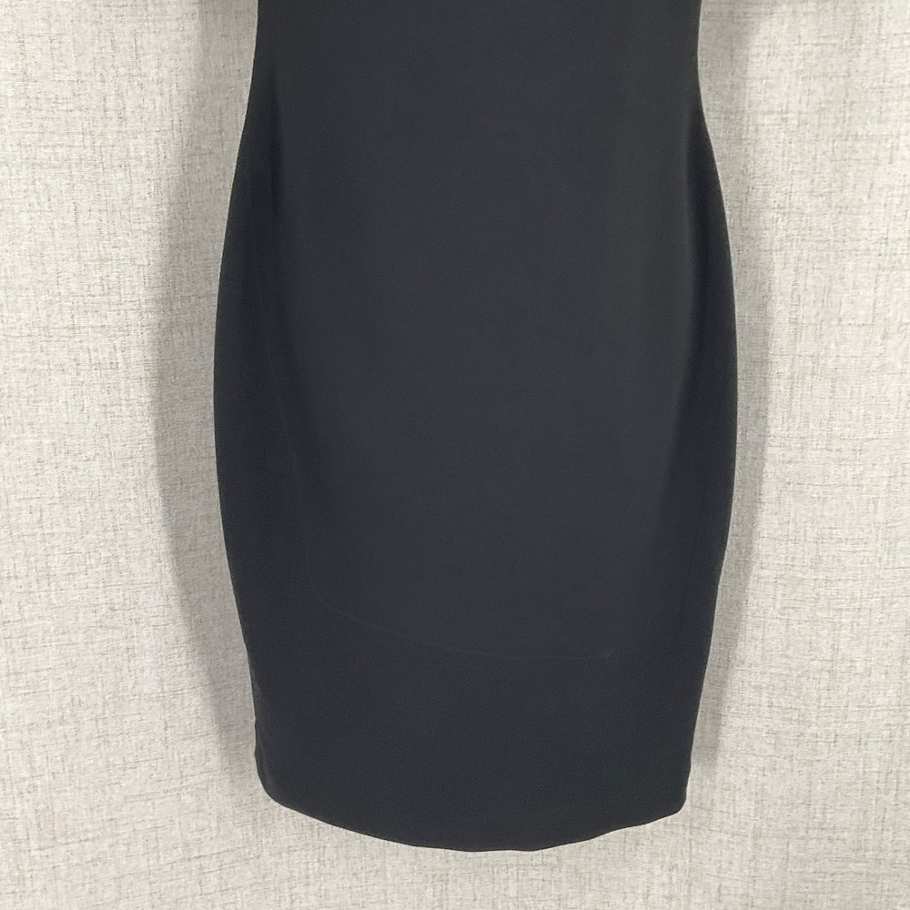 Calvin Klein Sheath Dress Women  4 Black Sequin Sleeve V-Back Cocktail Evening - Picture 5 of 13